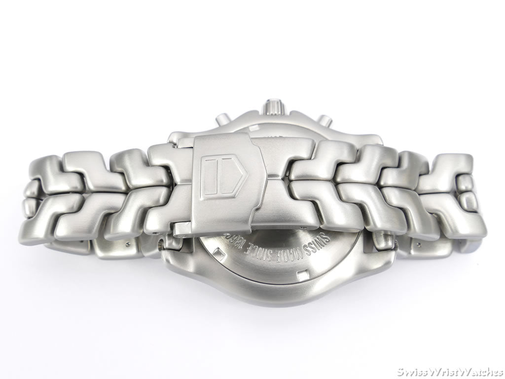 TAG Heuer Link Chronograph Blue CT1110.BA0550 stainless steel bracelet and clasp