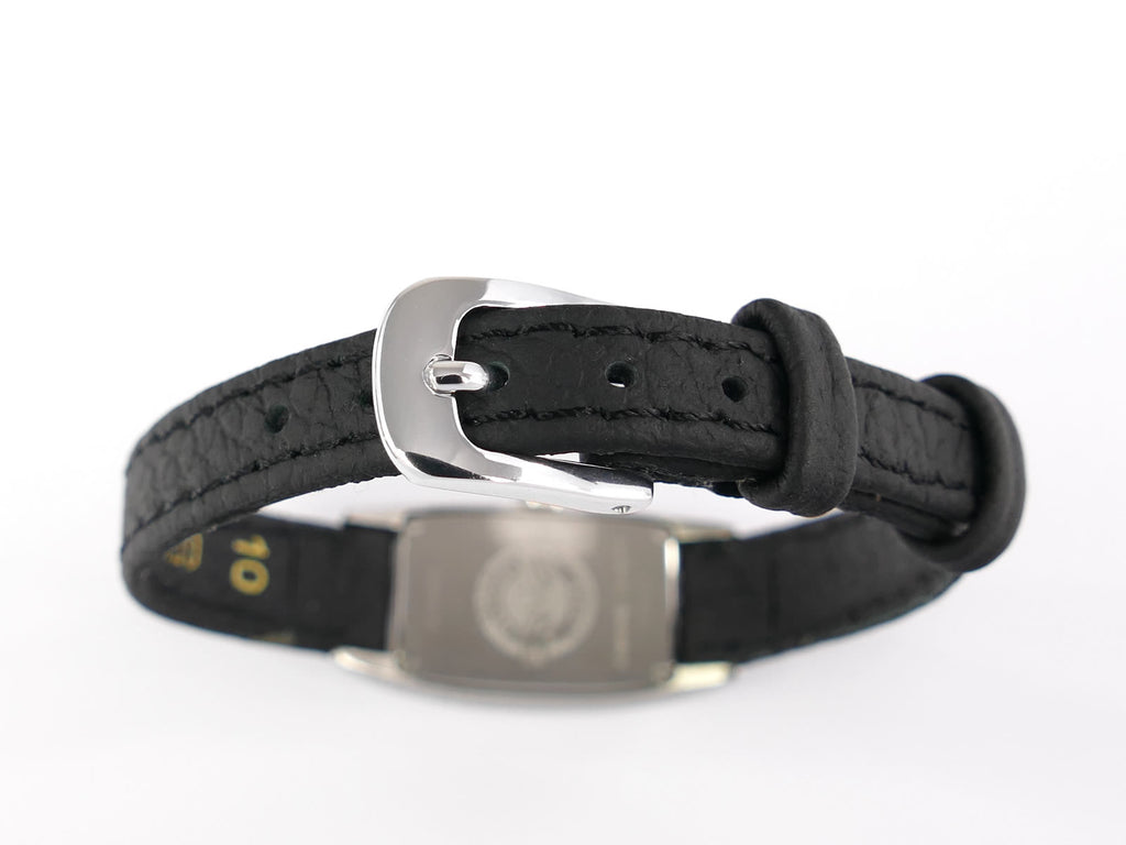 Longines BelleArti Silver L2.195.4 black leather strap