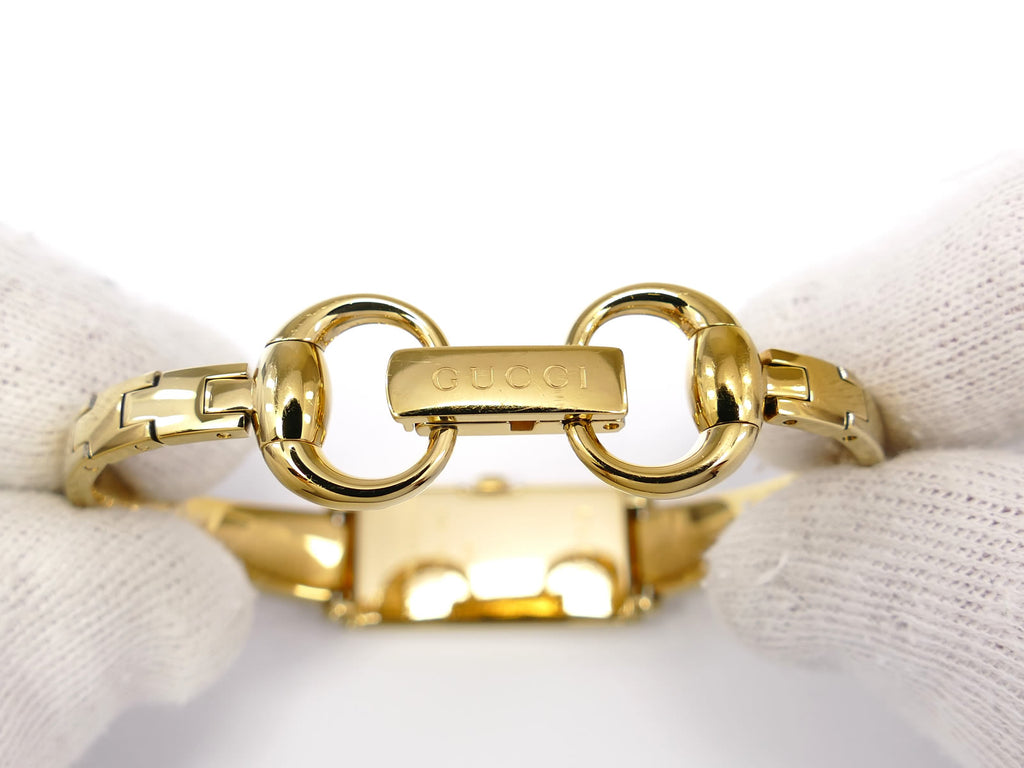 Gucci G-Line 109 18k Yellow Gold Bangle clip