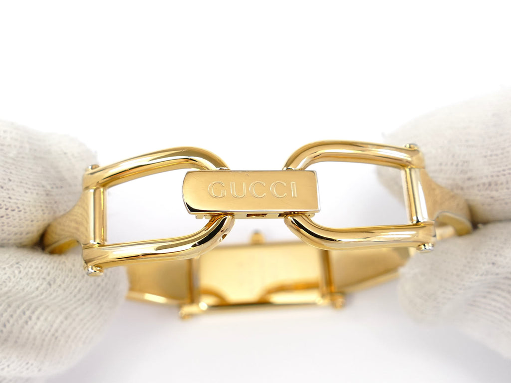 Gucci 1500L 18k Yellow Gold Plated 16.5cm Bangle