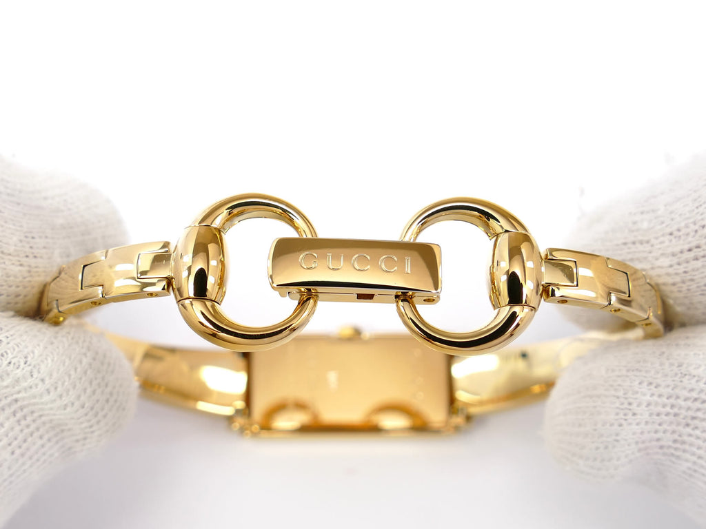 Gucci G-Line 109 18k Yellow Gold Bangle clip