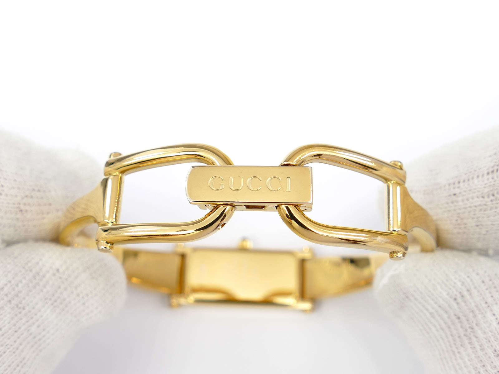 Gucci 1500L 18k Yellow Gold Plated large 17.25cm Bangle