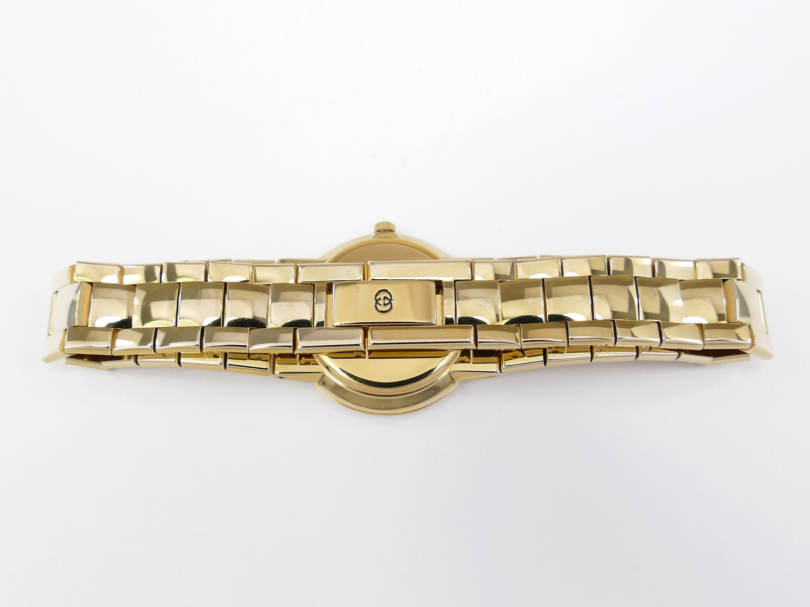 Gucci 3300L Black Dial 18k Gold Plated Bracelet