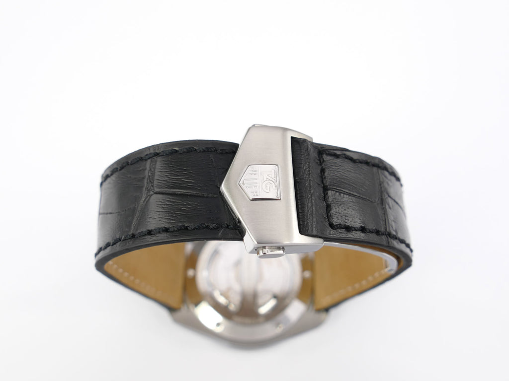 TAG Heuer Grand Carrera WAV511B black crocodile grain leather strap