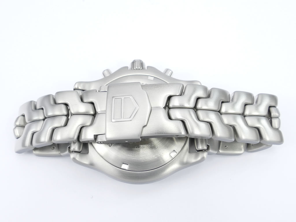 TAG Heuer Link Chronograph Black CT1111.BA0550 stainless steel bracelet and clasp