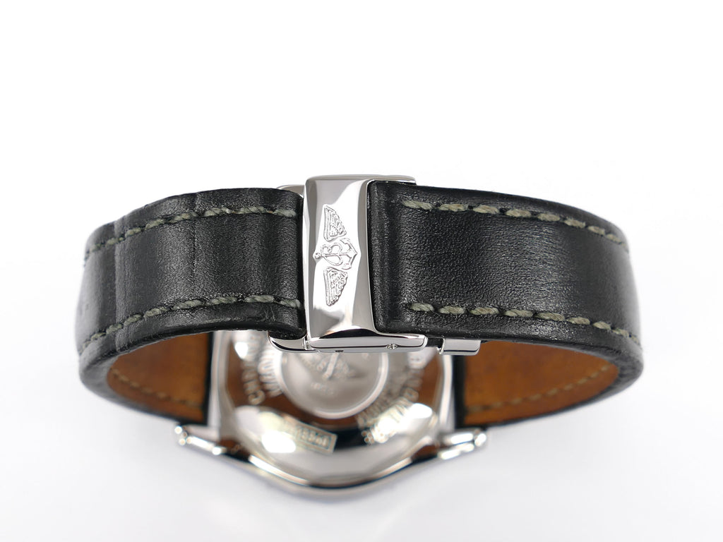 Breitling Superocean A13340 black leather strap