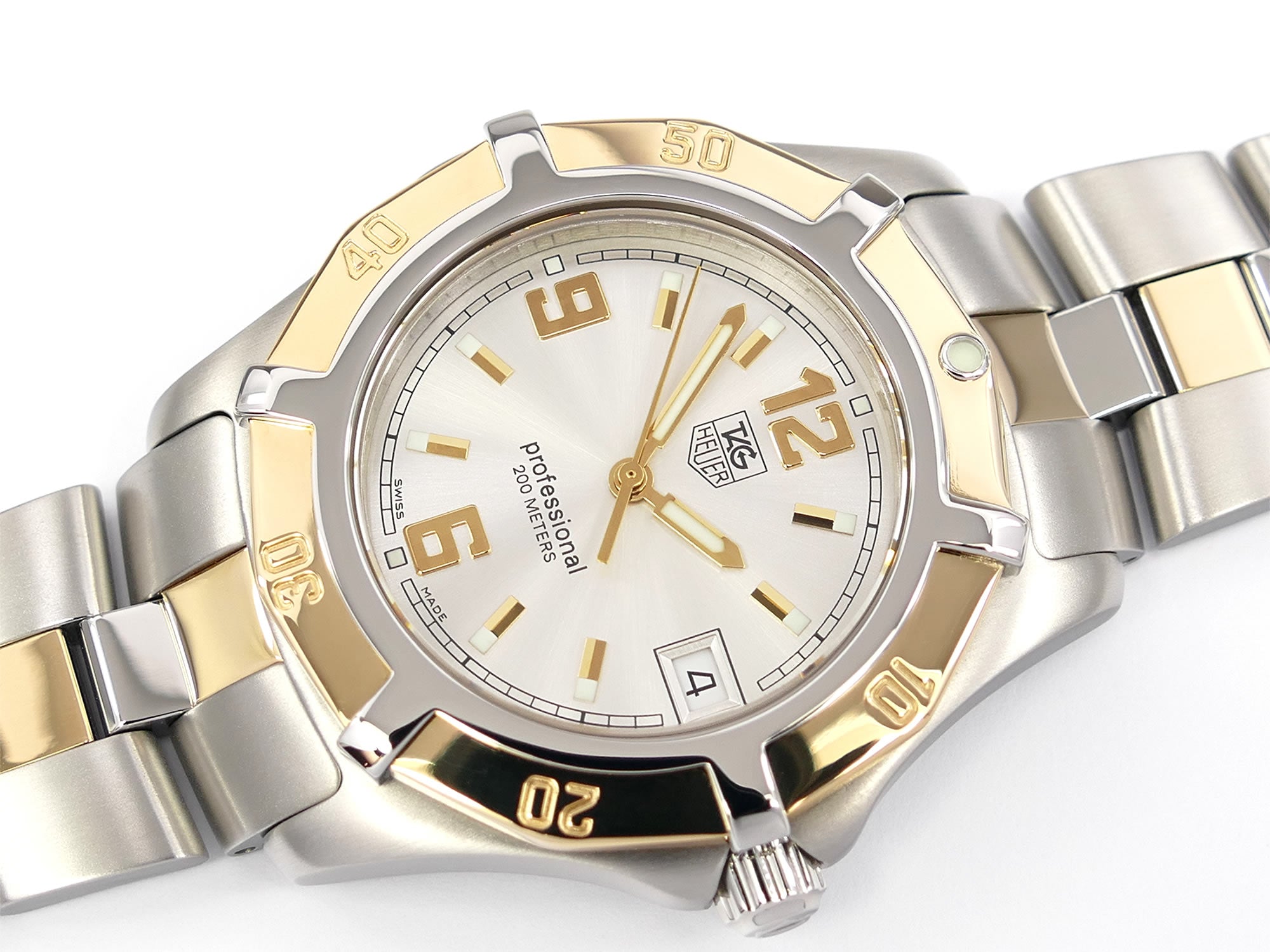 TAG Heuer 2000 Exclusive WN1153-0 Silver Dial Solid 18k Gold Bezel