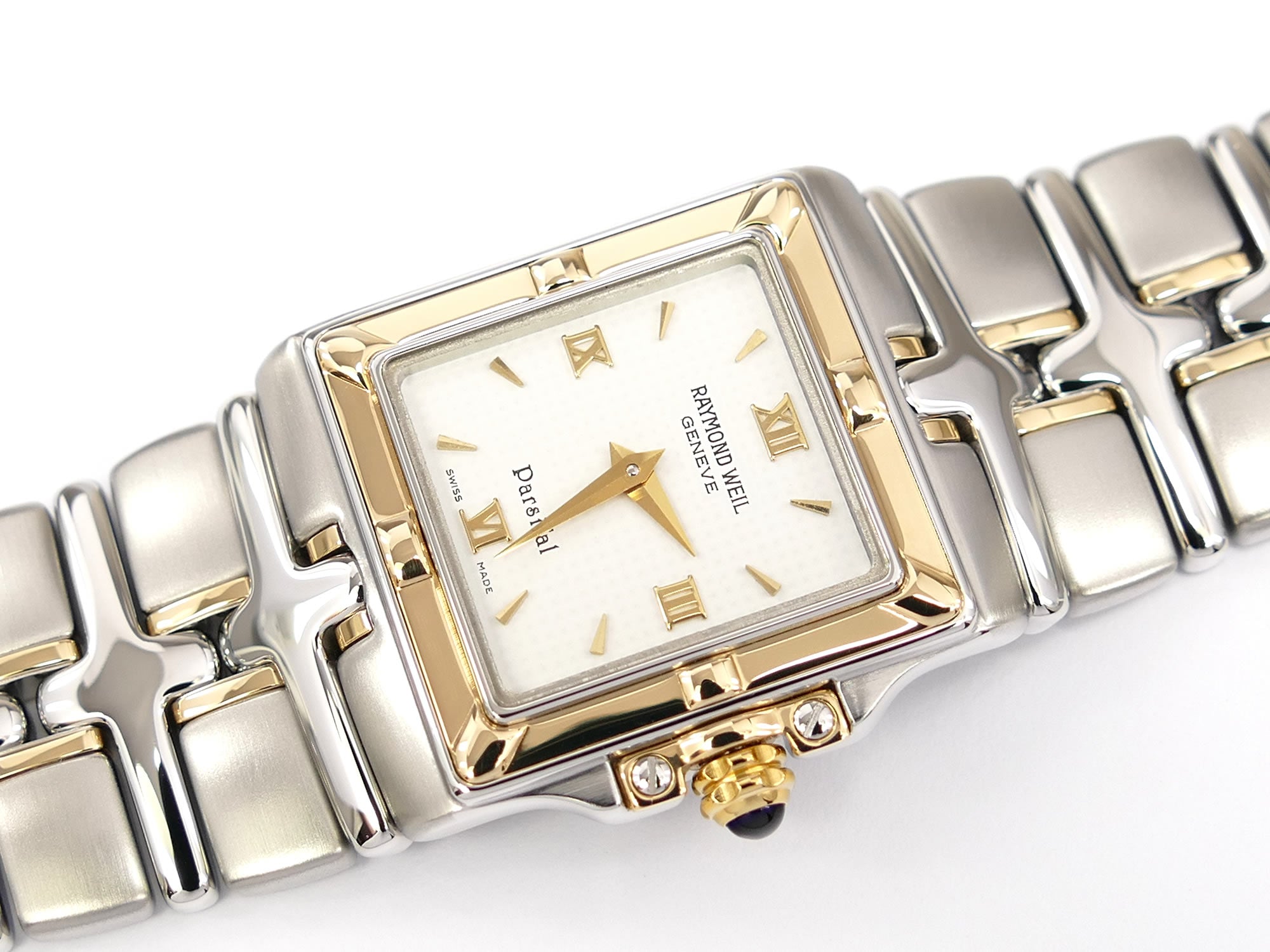 Raymond Weil Parsifal 9790 White Roman Numeral Dial with 18k Solid Gold bezel