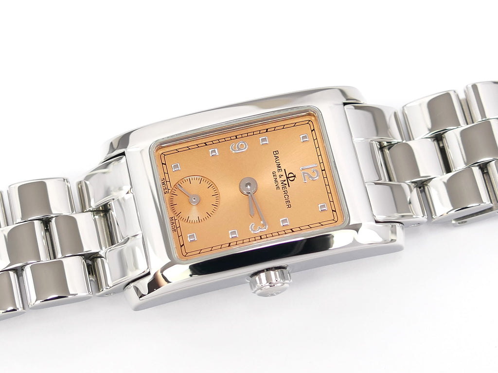Baume & Mercier Hampton MV045139 Copper Rectangular Sunburst Dial 