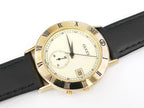 Gucci 3800M Cream Dial 18k Gold Plated Roman Numeral Bezel with Date
