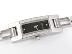 Gucci 3900L Black Rectangular Dial with 26 Diamonds Stainless Steel