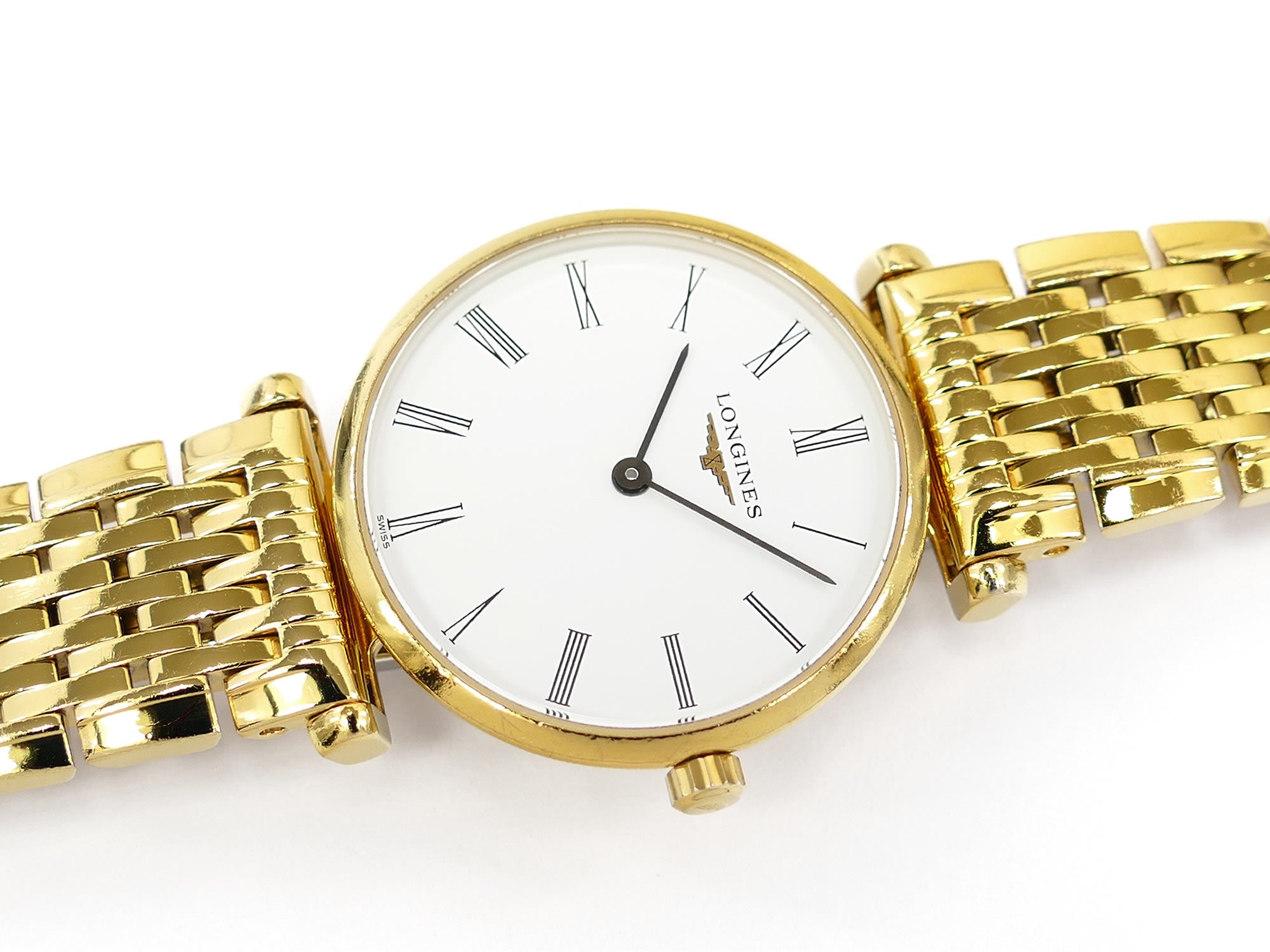 Longines La Grande Classique White Roman Numeral Dial Gold PVD L4.209.2.11.8