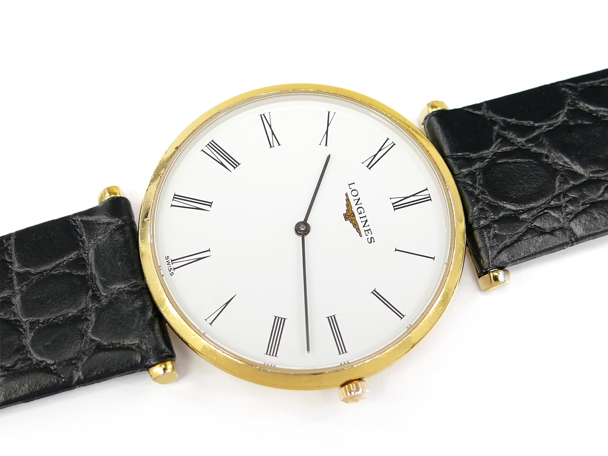 Longines La Grande Classique White Roman Numeral Dial L4.709.2 Gold PVD case