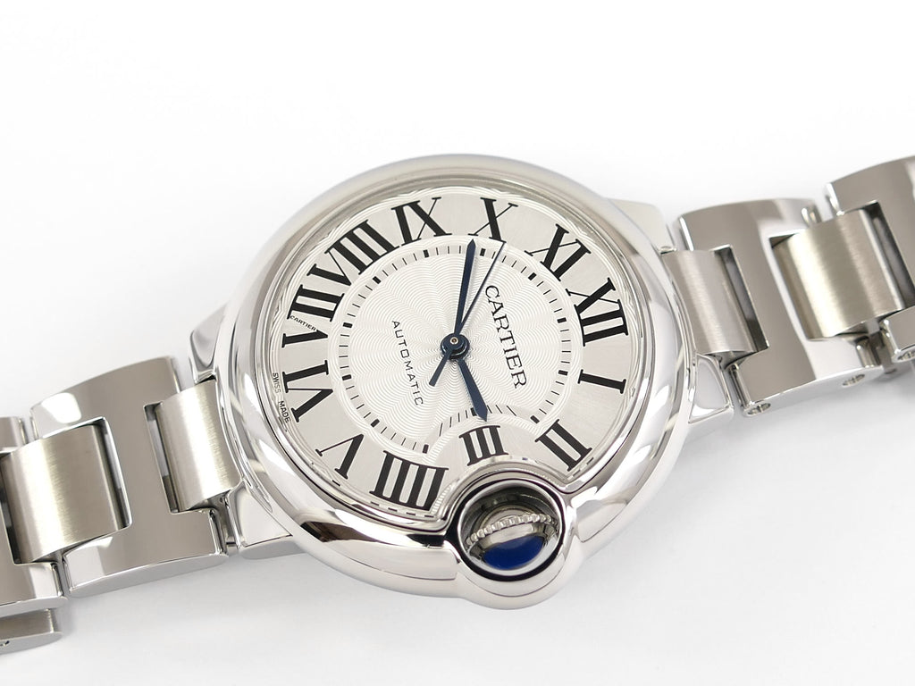 Cartier Ballon Bleu W6920071 Silver Dial Automatic 3489 Guilloche Roman Numerals