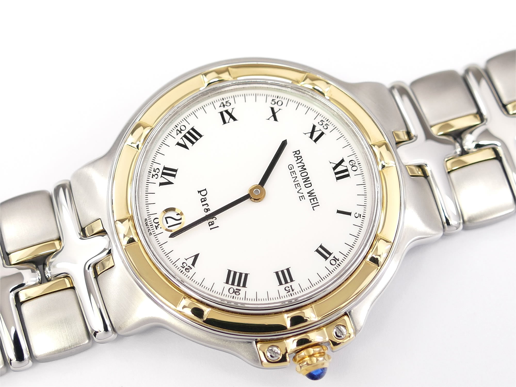 Raymond Weil Parsifal 9190 White Dial 33mm with 18k Solid Gold
