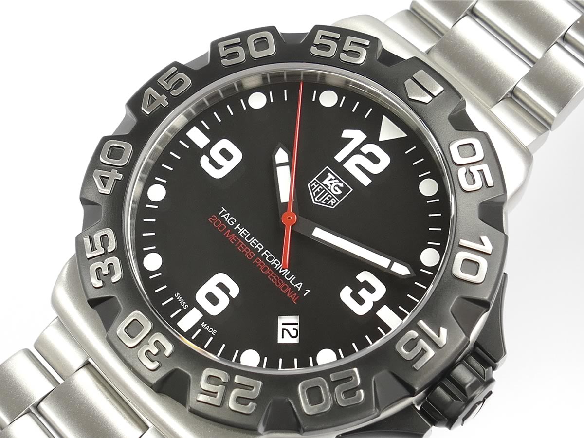 TAG Heuer Formula 1 Black WAH1110.BA0858 dial with Arabic numerals