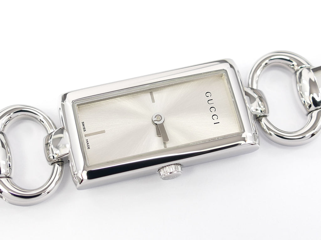 Gucci Tornabuoni Silver Sunburst Dial YA119502 rectangular