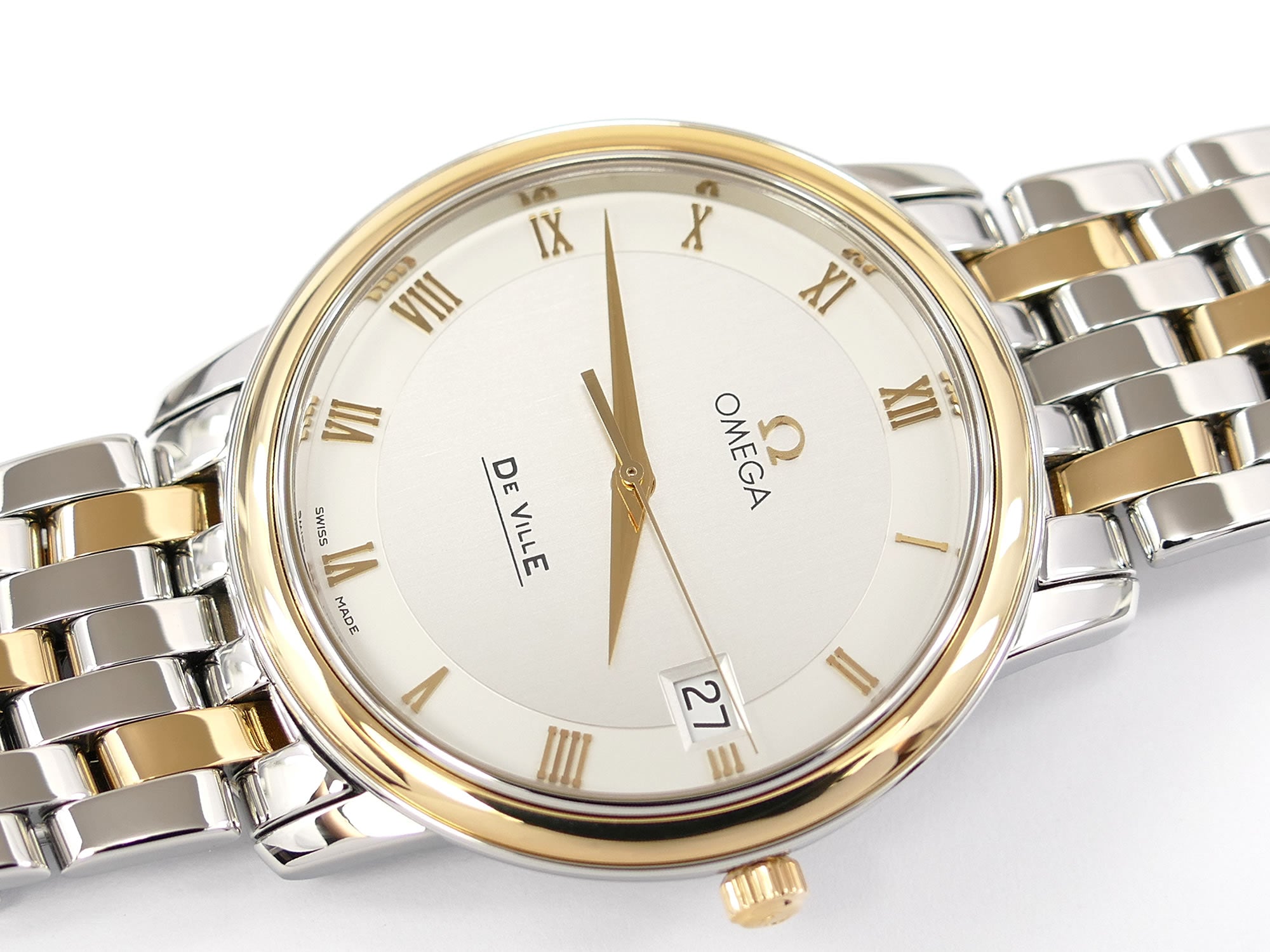 Omega De Ville Prestige 4310.32.00 Silver Dial with 18k Solid Gold bezel