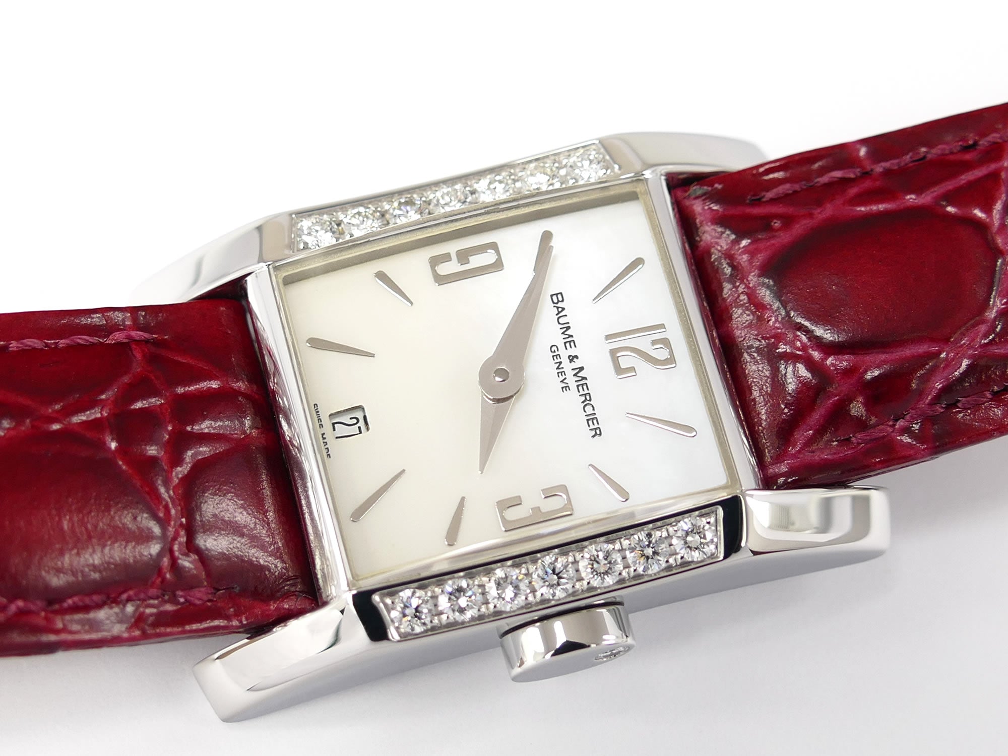 Baume & Mercier Hampton 65516 White Mother of Pearl & 15 Diamonds