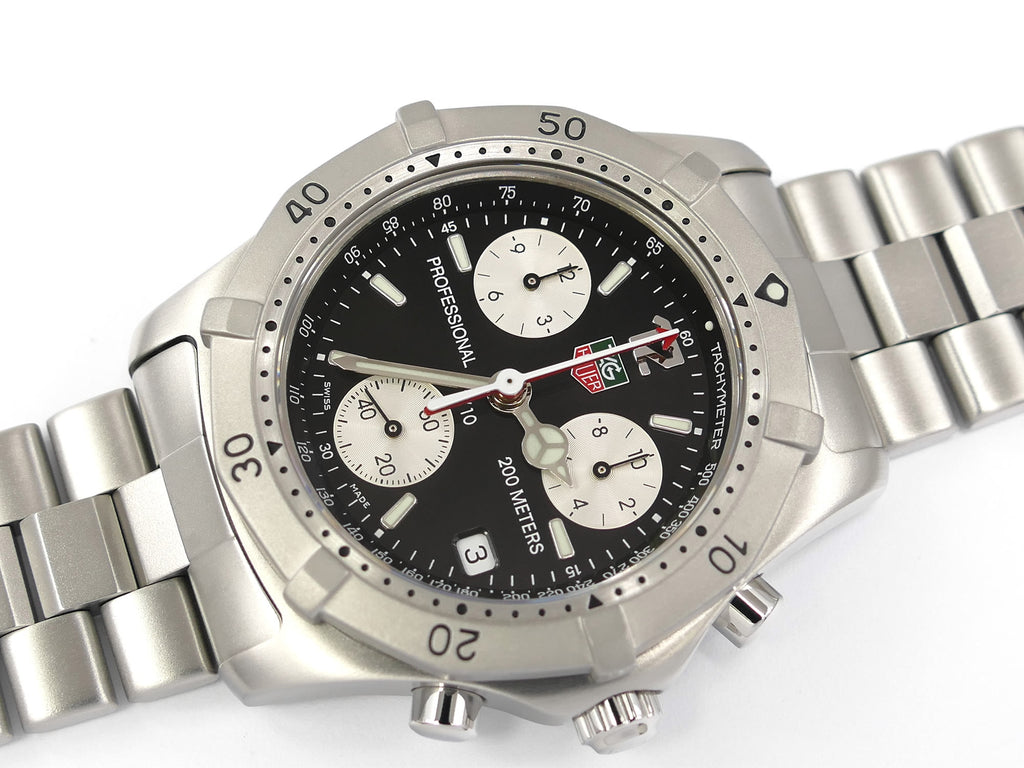 TAG Heuer 2000 Chronograph CK1110-0 Black / Silver with Date