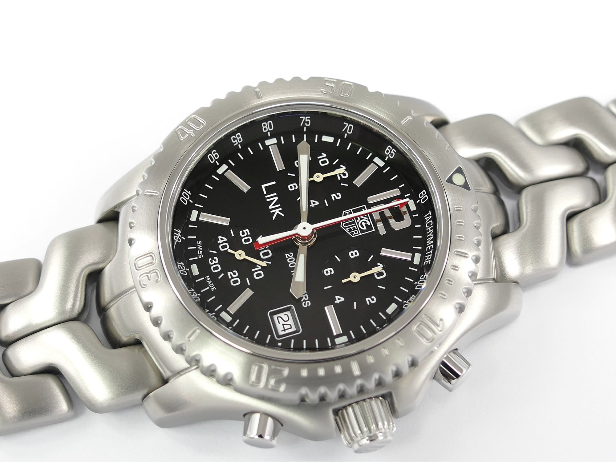 TAG Heuer Link Chronograph Black Dial Bourne Ultimatum CT1111.BA0550