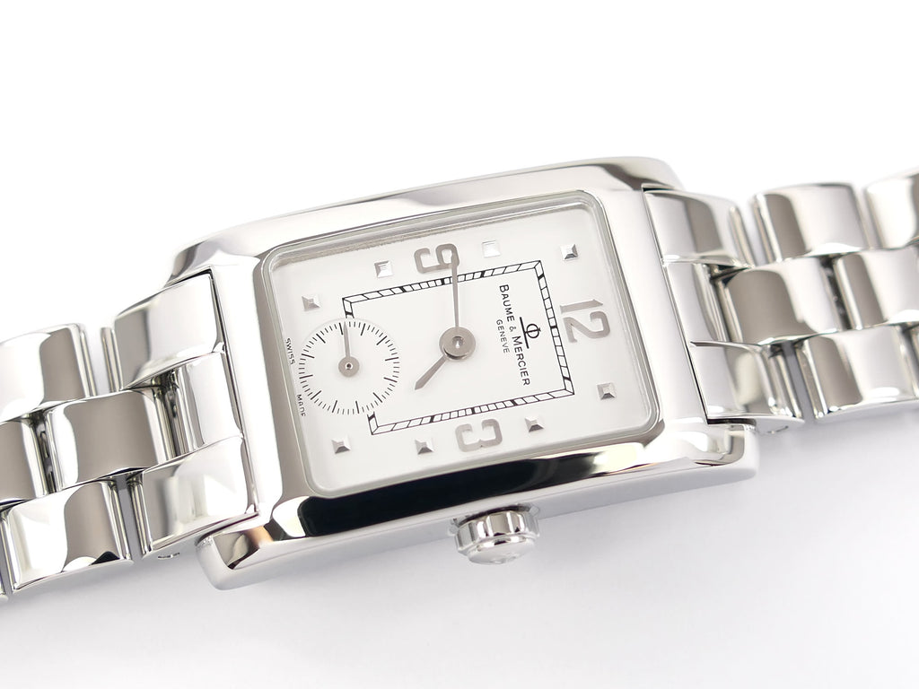 Baume & Mercier Hampton MV045139 White Rectangular Dial with sub seconds