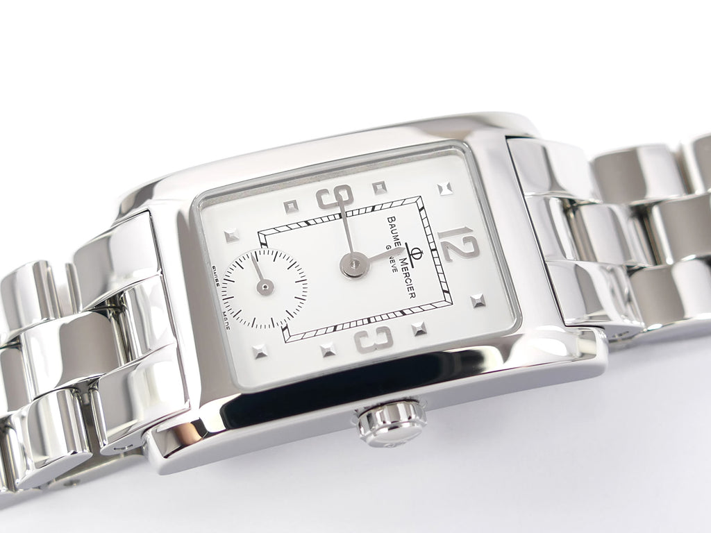 Baume & Mercier Hampton MV045139 White Rectangular Dial sub seconds