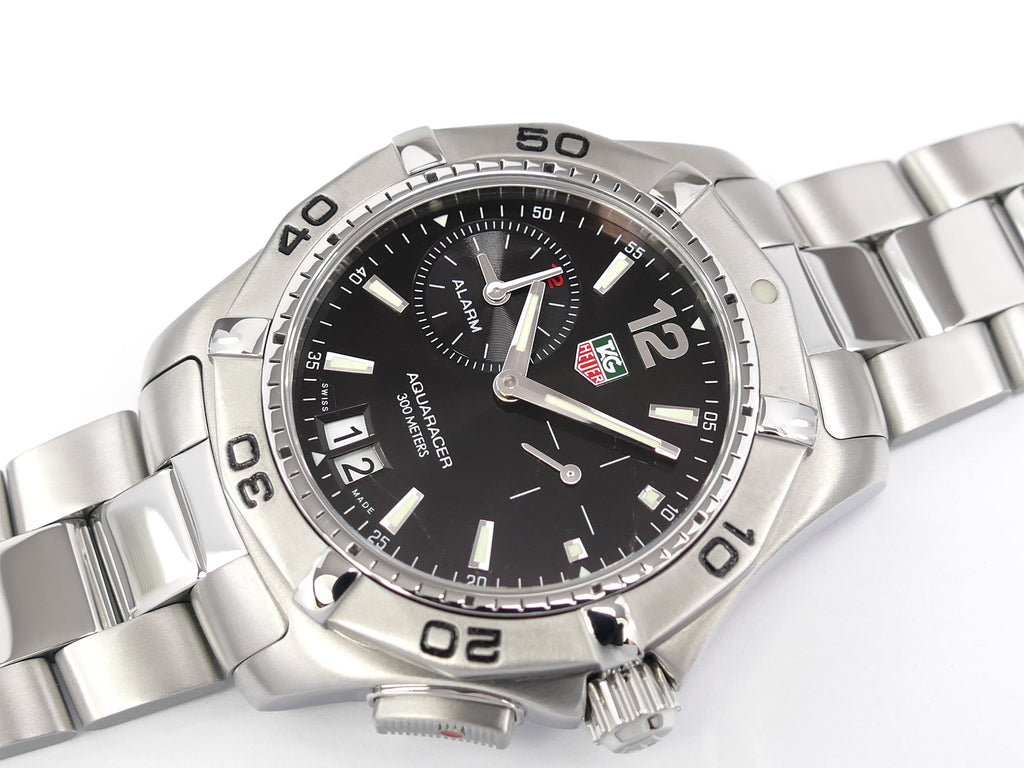 TAG Heuer Aquaracer Alarm Black Dial WAF111Z.BA0801 with Date