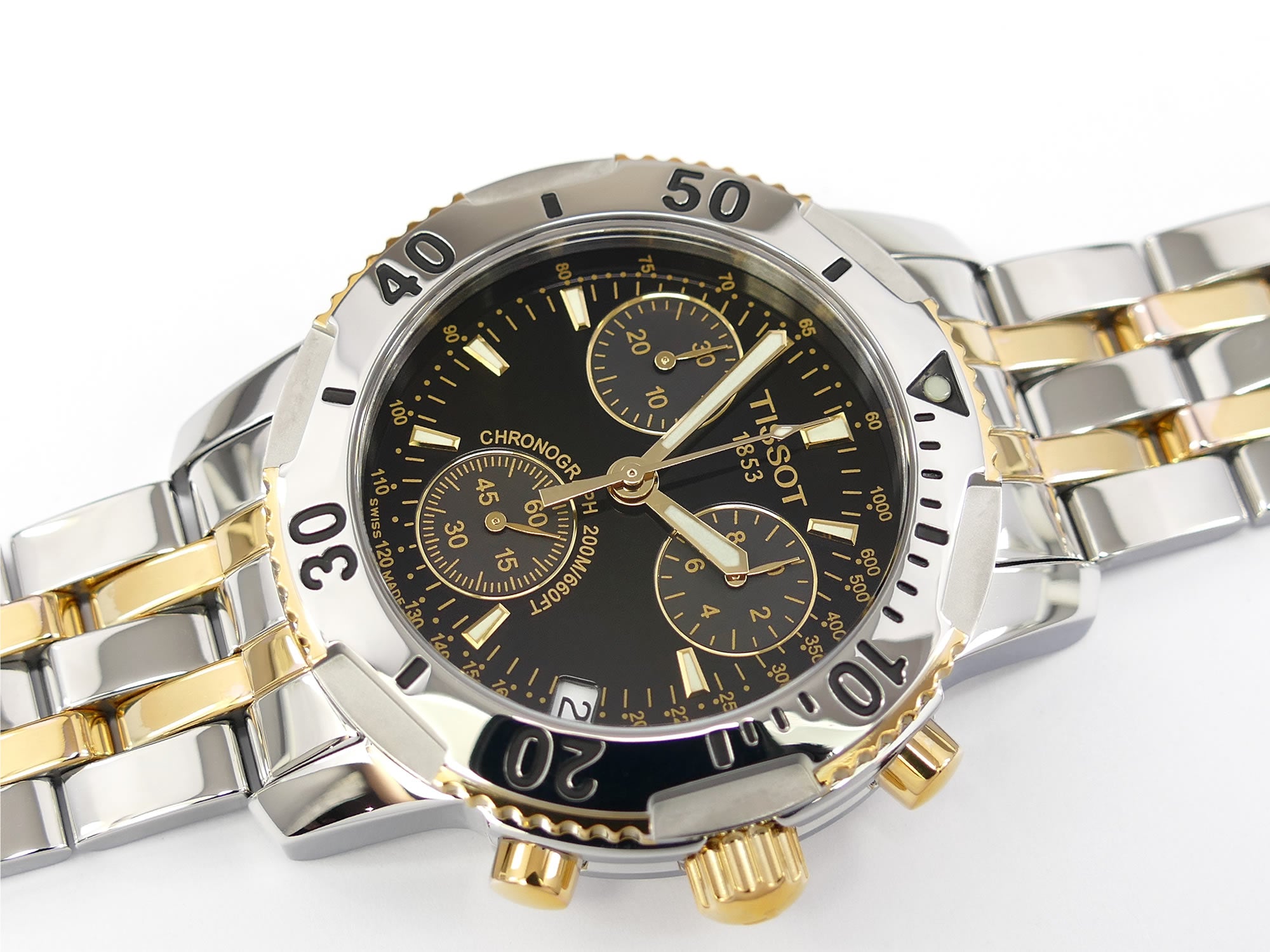 Tissot T-Sport PRS200 Chronograph Black Dial with 18k Gold T17.2.486.55