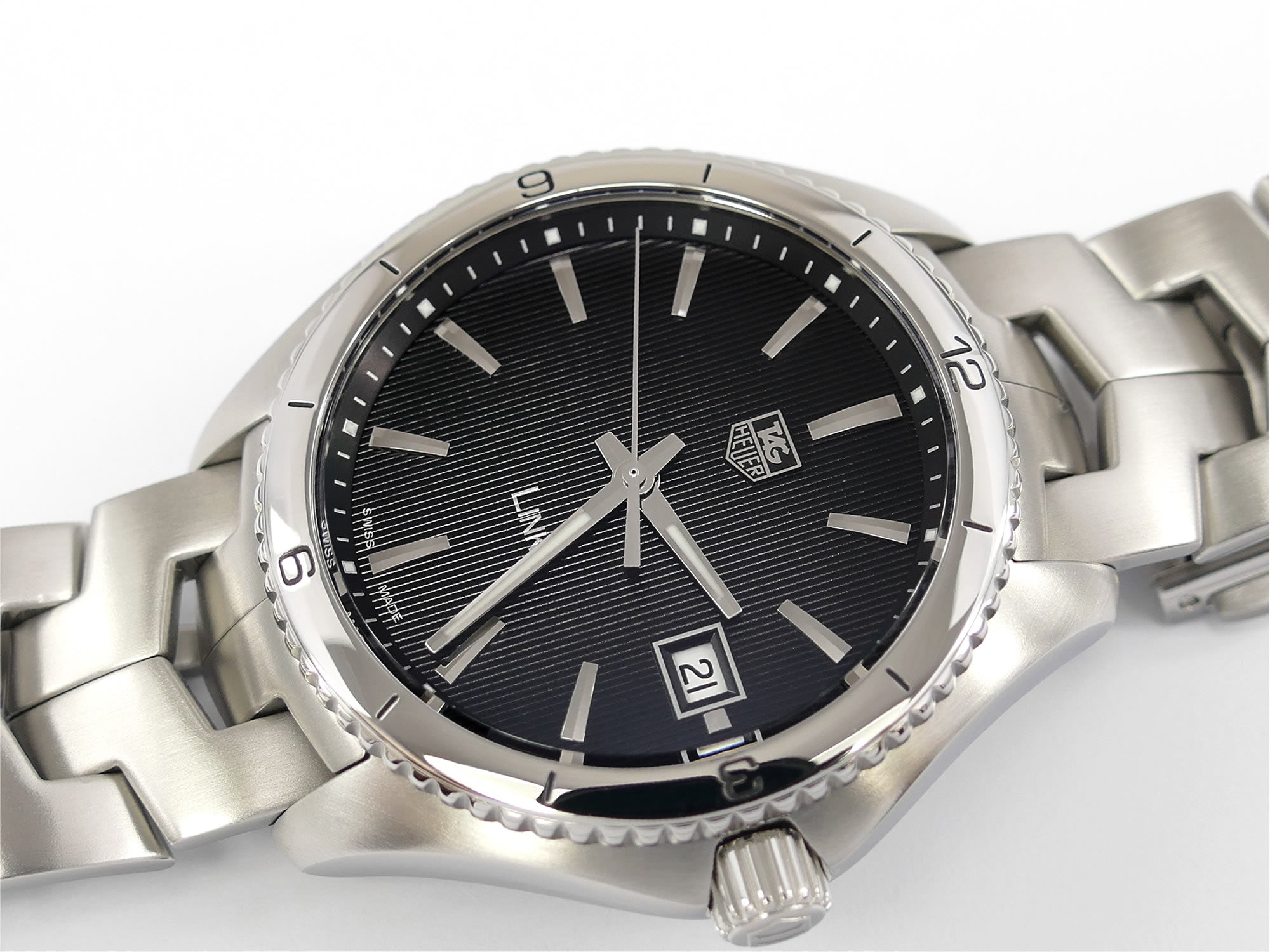 TAG Heuer Link WAT1110 Black Dial Full Size 40mm Date WAT1110