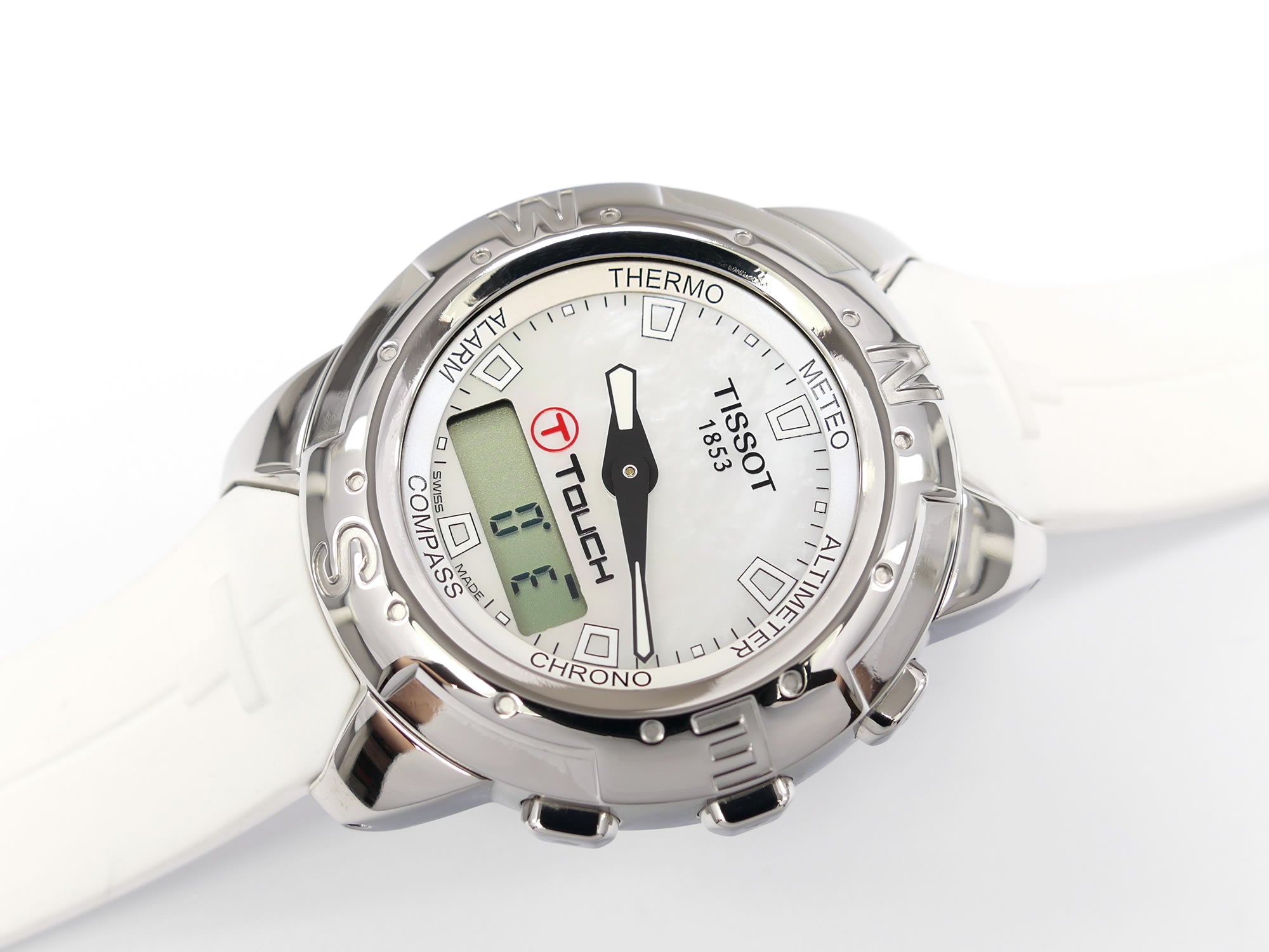 Tissot T-Touch Titanium White Mother of Pearl Touchscreen T33.7.658.81