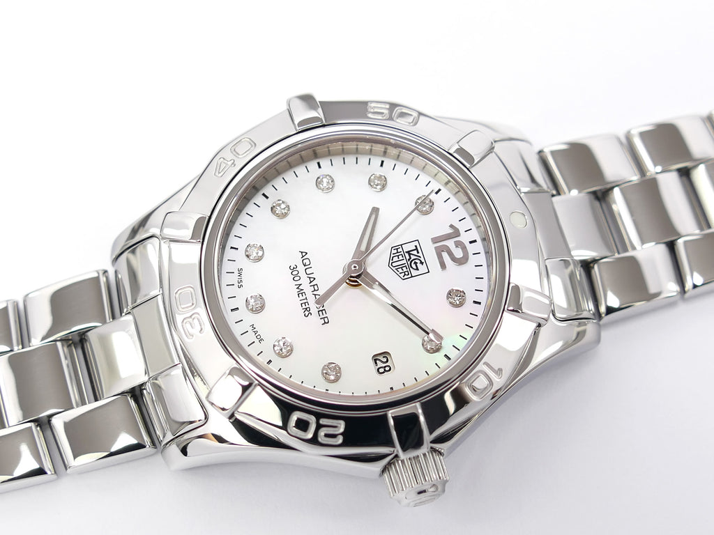 TAG Heuer Aquaracer White Mother of Pearl & Diamonds WAF1415.BA0813