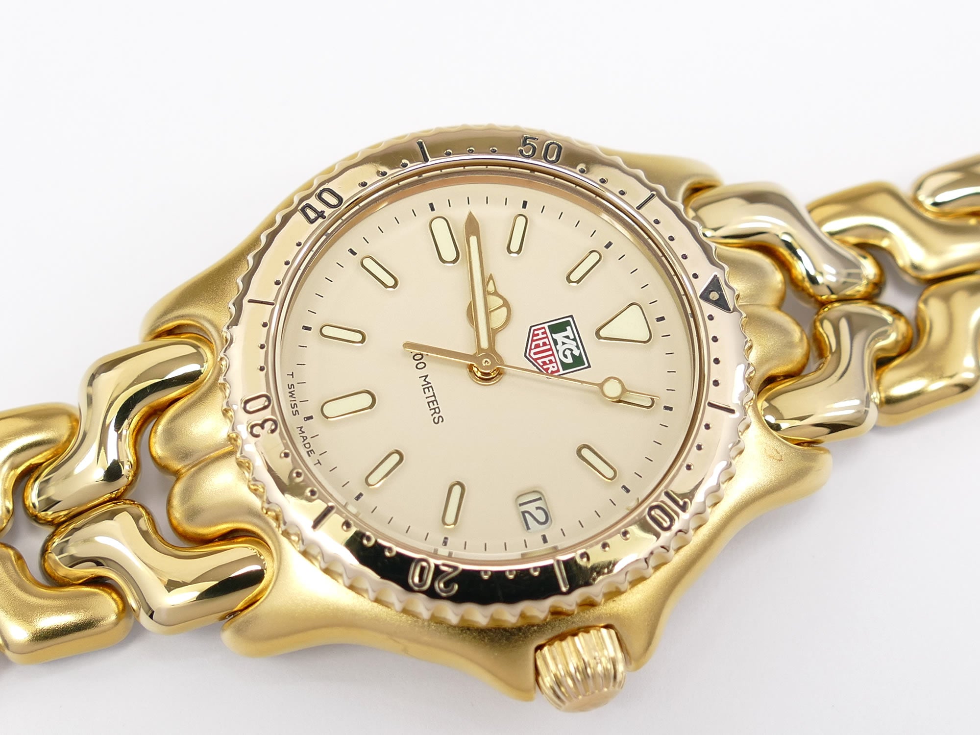 TAG Heuer S94.713M/E Cream Dial 18k Gold Plated Sports Elegance Link