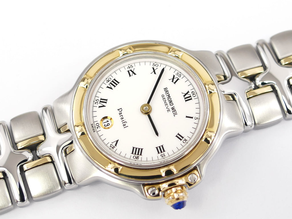 Raymond Weil Parsifal 9990 White Roman Numeral with 18k Solid Gold bezel