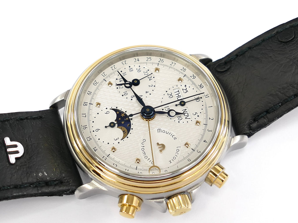 Maurice Lacroix Masterpiece Phase de Lune 02981 Silver dial with woven pattern