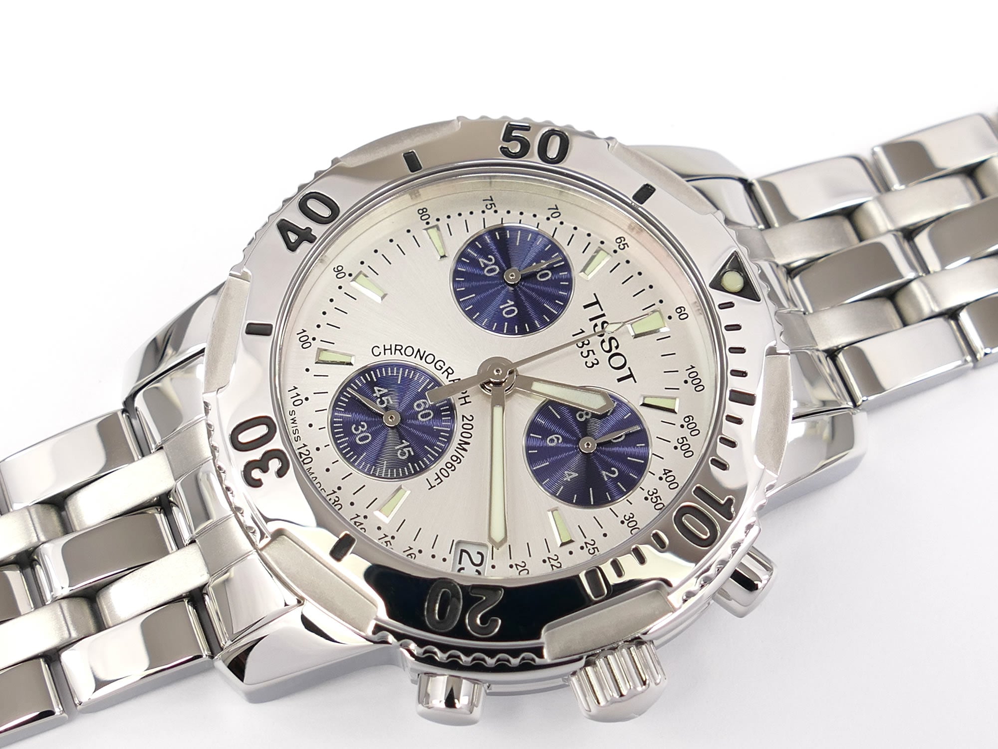 Tissot T-Sport PRS200 Chronograph Silver & Blue Dial T17.1.486.34