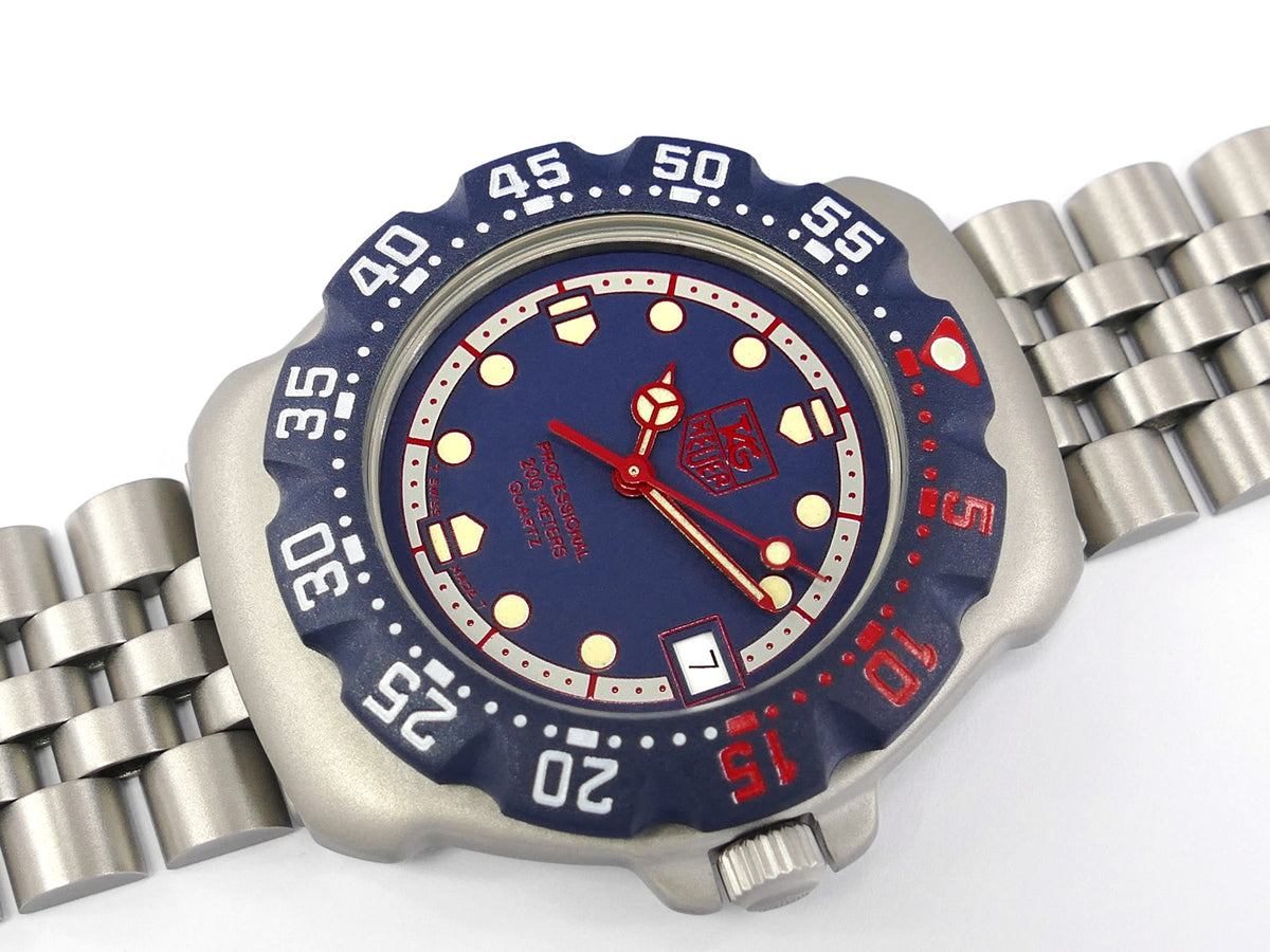 TAG Heuer Formula 1 WA1210 Blue & Red New Bezel Retro F1
