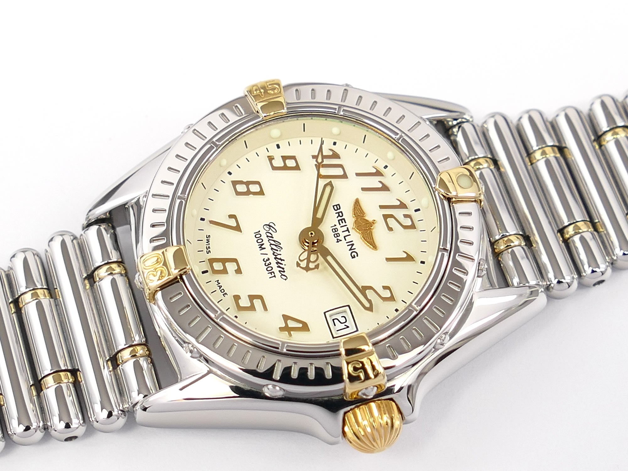 Breitling Callistino B52345 Cream Dial with 18k Gold rider tabs