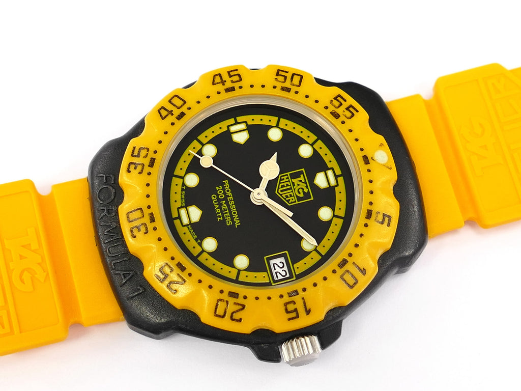 TAG Heuer Formula 1 380.513/1 Black & Yellow retro F1