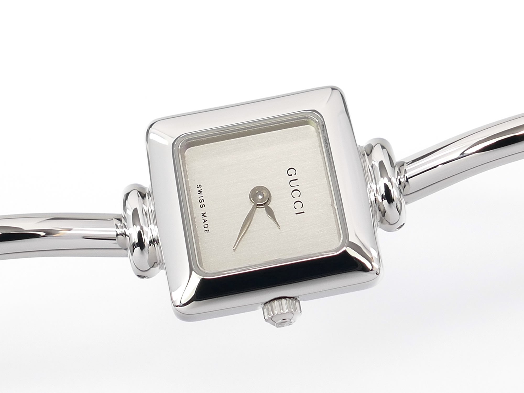 Gucci Silver Square Dial Stainless Steel 1900 L