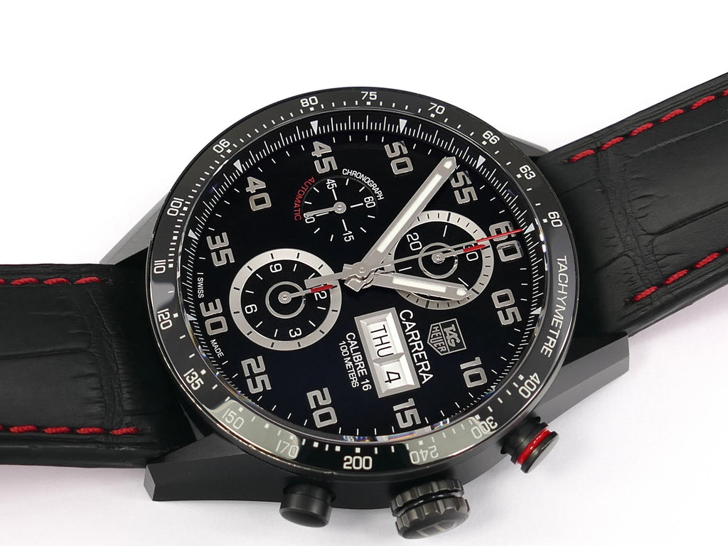 TAG Heuer Carrera Chronograph CV2A81 Black Titanium Automatic Day - Date