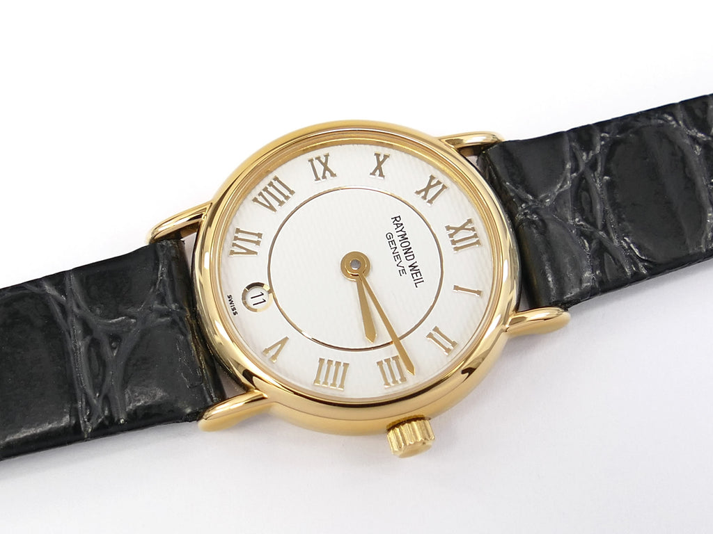 Raymond Weil Traditional 9923 White Dial 18k Gold Plated