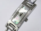 Gucci 3900 L White Mother of Pearl Dial 26 Diamonds Stainless Steel YA039512