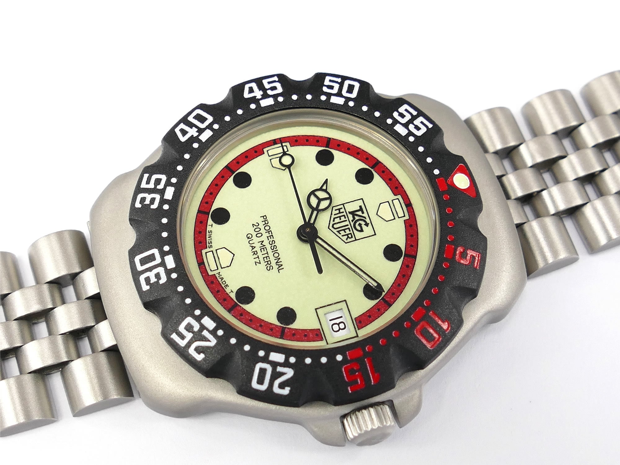 TAG Heuer Formula 1 WA1211 Luminous Dial Mid Size Red Accents