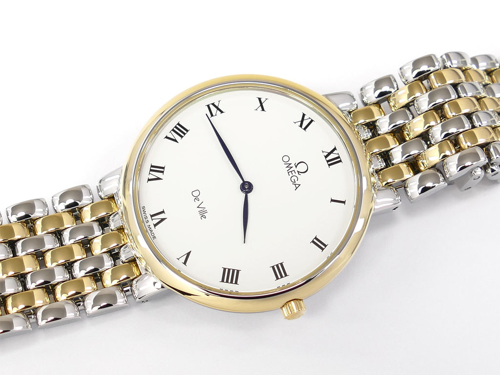 Omega De Ville 7200.23.00 White Roman Numeral Dial with 18k Solid Gold