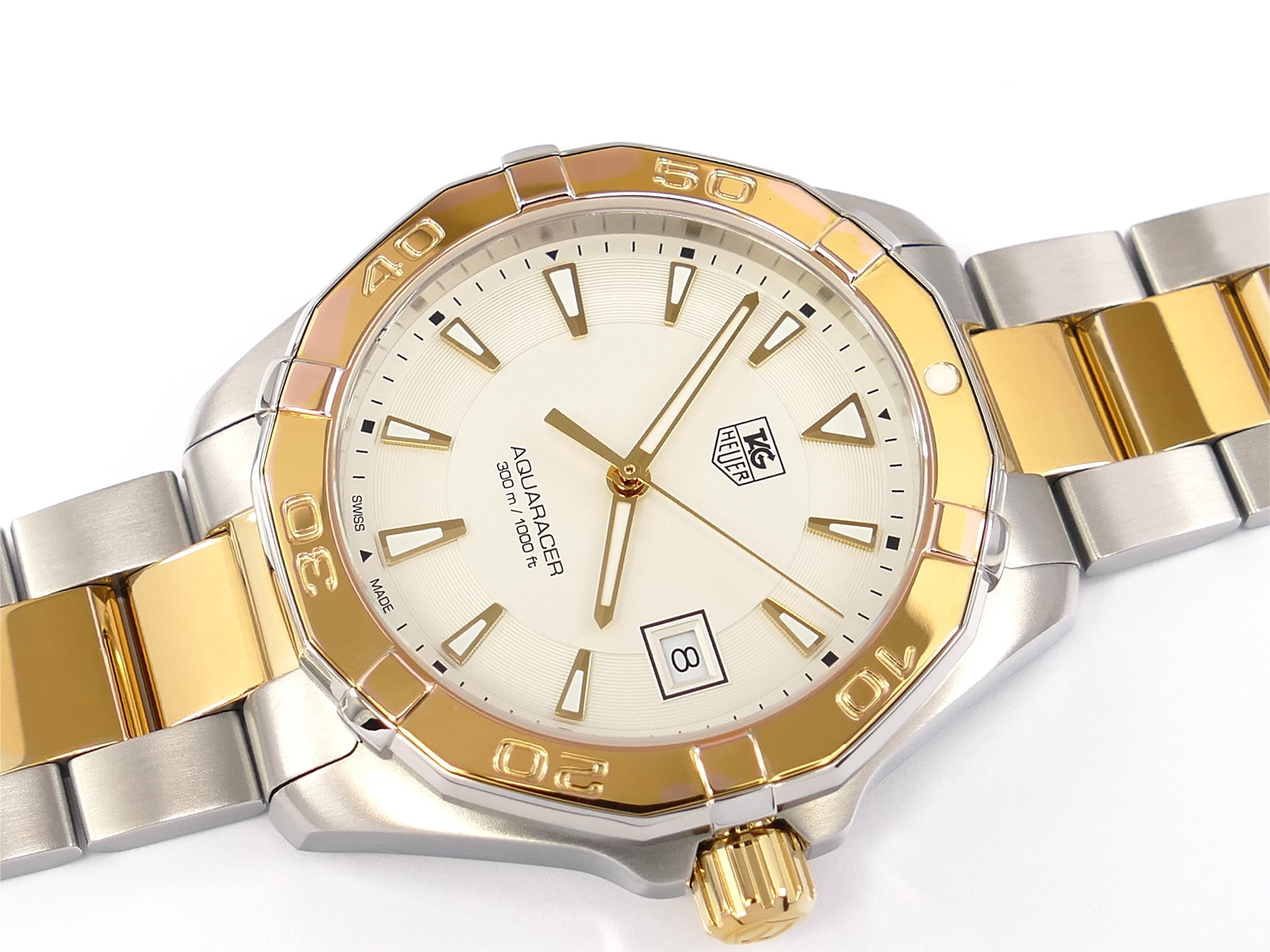 TAG Heuer Aquaracer Silver Dial with 18k Gold WAY1120.BB0930
