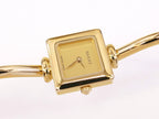 Gucci 1900L Champagne Square Dial on 18k Gold Plated Bangle