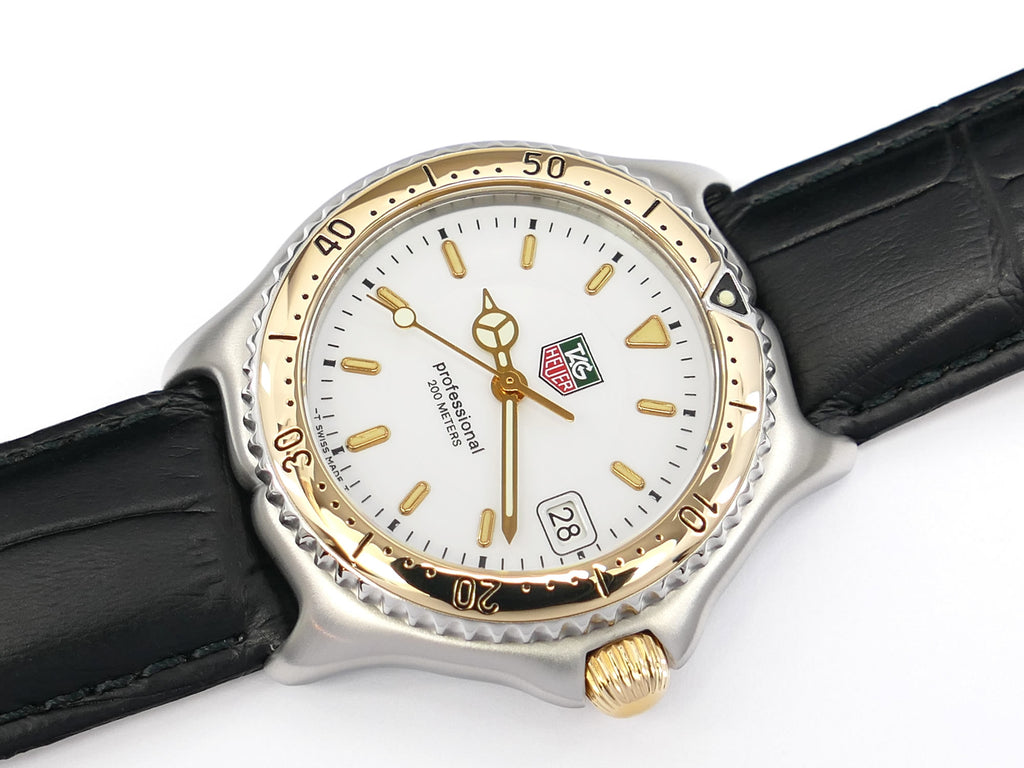 TAG Heuer SEL WI1250 White with 18k Gold Bezel