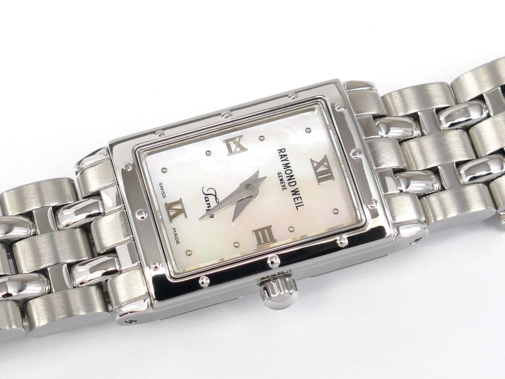 Raymond Weil Tango White Mother of Pearl Dial Rectangular 5970-ST-00915