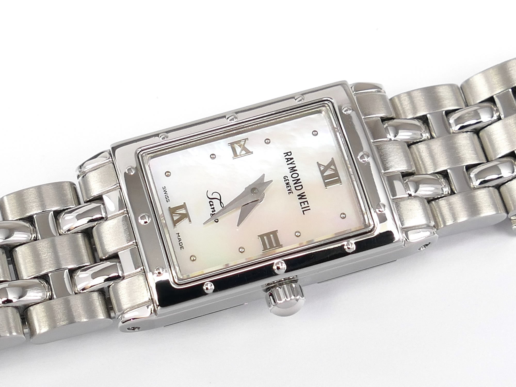 Raymond Weil Tango White Mother of Pearl Dial Rectangular 5970-ST-00915